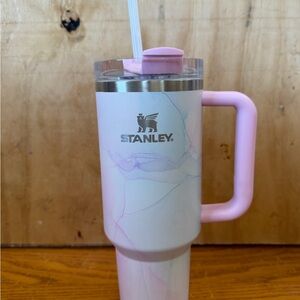 Stanley Watercolor Tulle Pink Stainless Steel 40 OZ tumbler with Handle